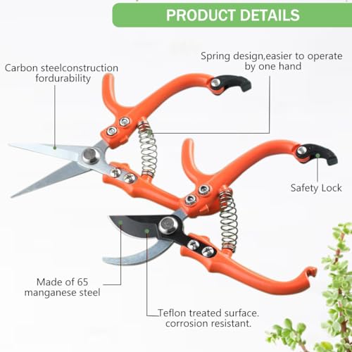 HASTHIP Garden Pruning Shears 2-Piece Set - 6 HASTHIP Garden Pruning Shears 2-Piece Set - 6